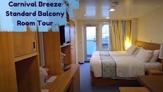 Carnival Breeze Standard Balcony Room Tour Rm 7400