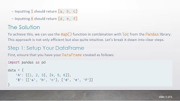 How to Use a Pandas DataFrame as a Lookup Table with Embedded Lists