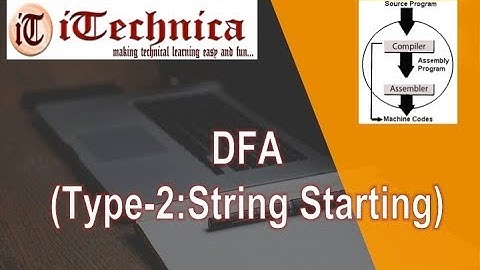 8. Deterministic Finite Automata (TYPE 2: String Starting) with example
