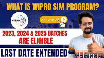 Wipro SIM Program 2025 | Mass Hiring for 2023, 2024 & 2025 Batches | FLM