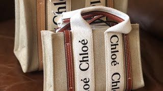 Chloe  ☜UNBOXING☞ mini woody tote bag / White & Brown