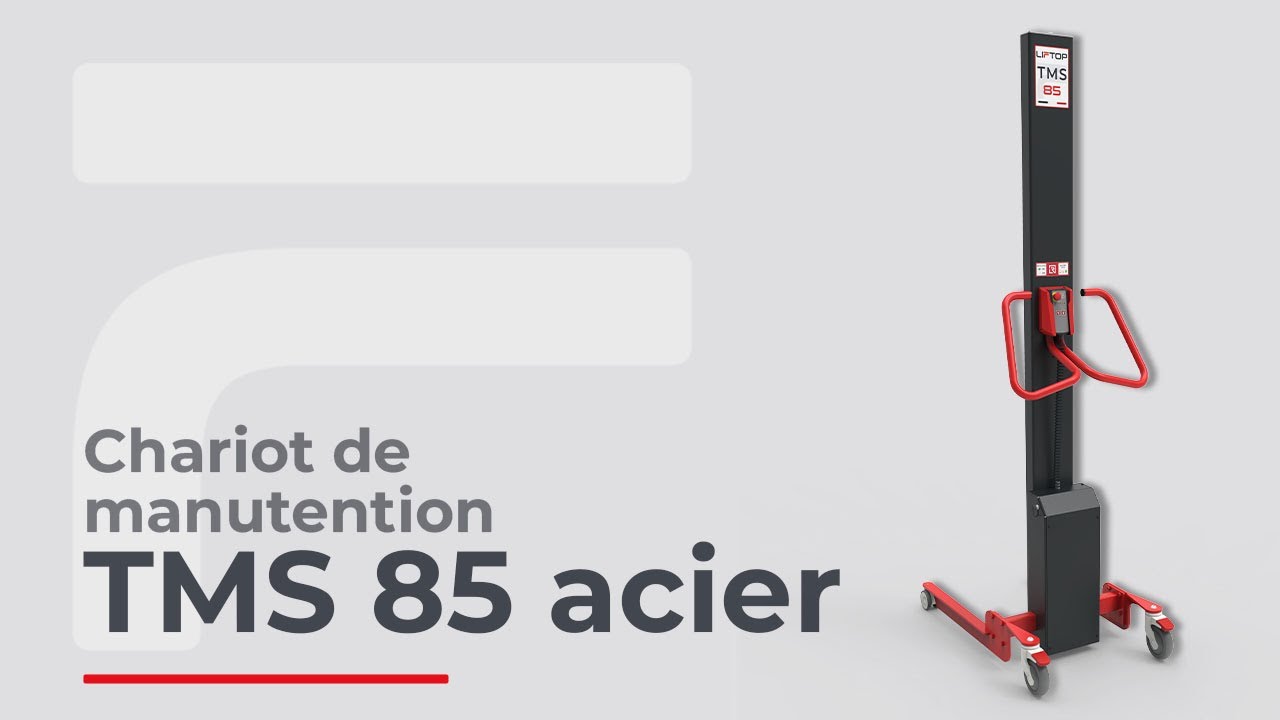 Chariot TMS 85 : Transporter et mettre à hauteur une cuve de glucose de 65 kg.