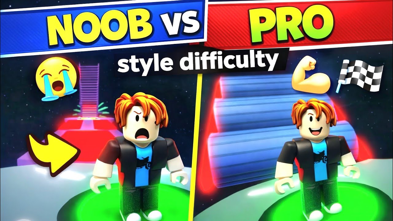 NOOB VS PRO Style Difficulty Roblox Game