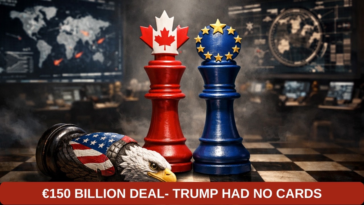 Canada's €150B EU Defense Deal LOCKS U.S. Out  – Trump SHOCKED! (Animated visualizer)