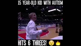 15 Year Old W/ Autism Hits 6 Threes In Last Minutes Of High School Game