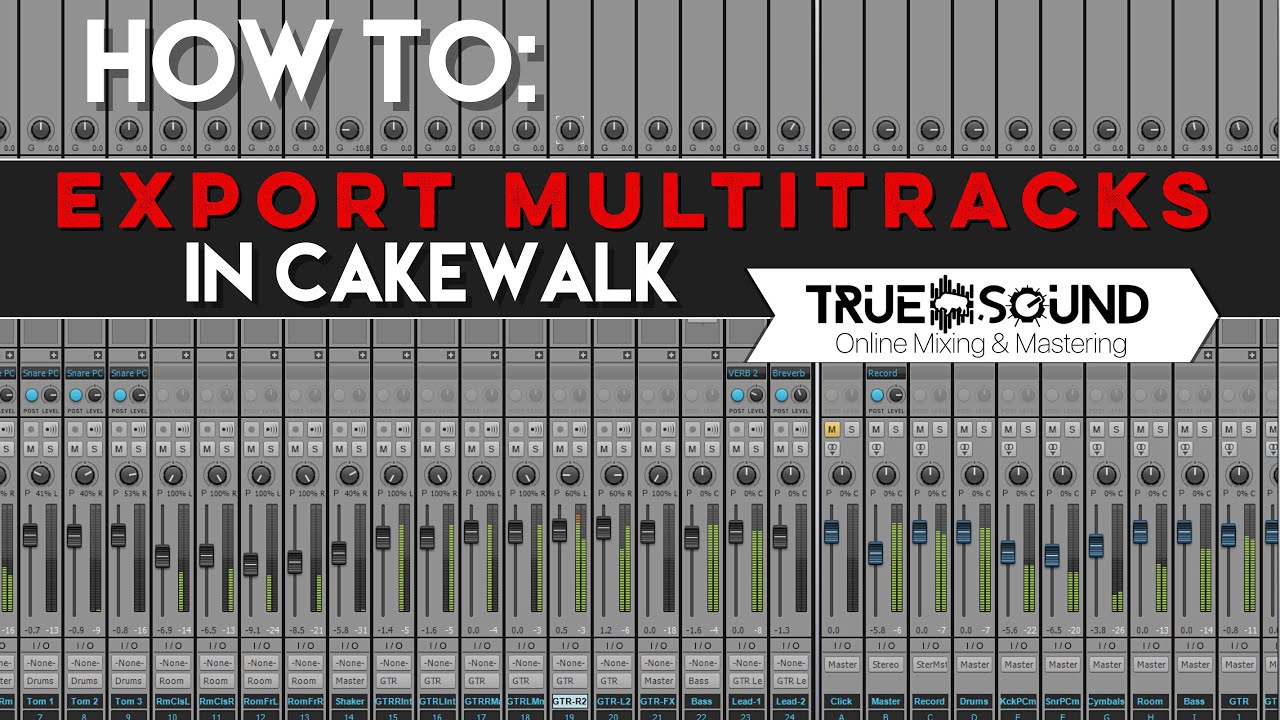 How To: Export Multitracks in Cakewalk