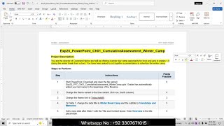 Exp25 PowerPoint Chapter 1 Cumulative Assessment | Winter Camp | PowerPoint 365/2021