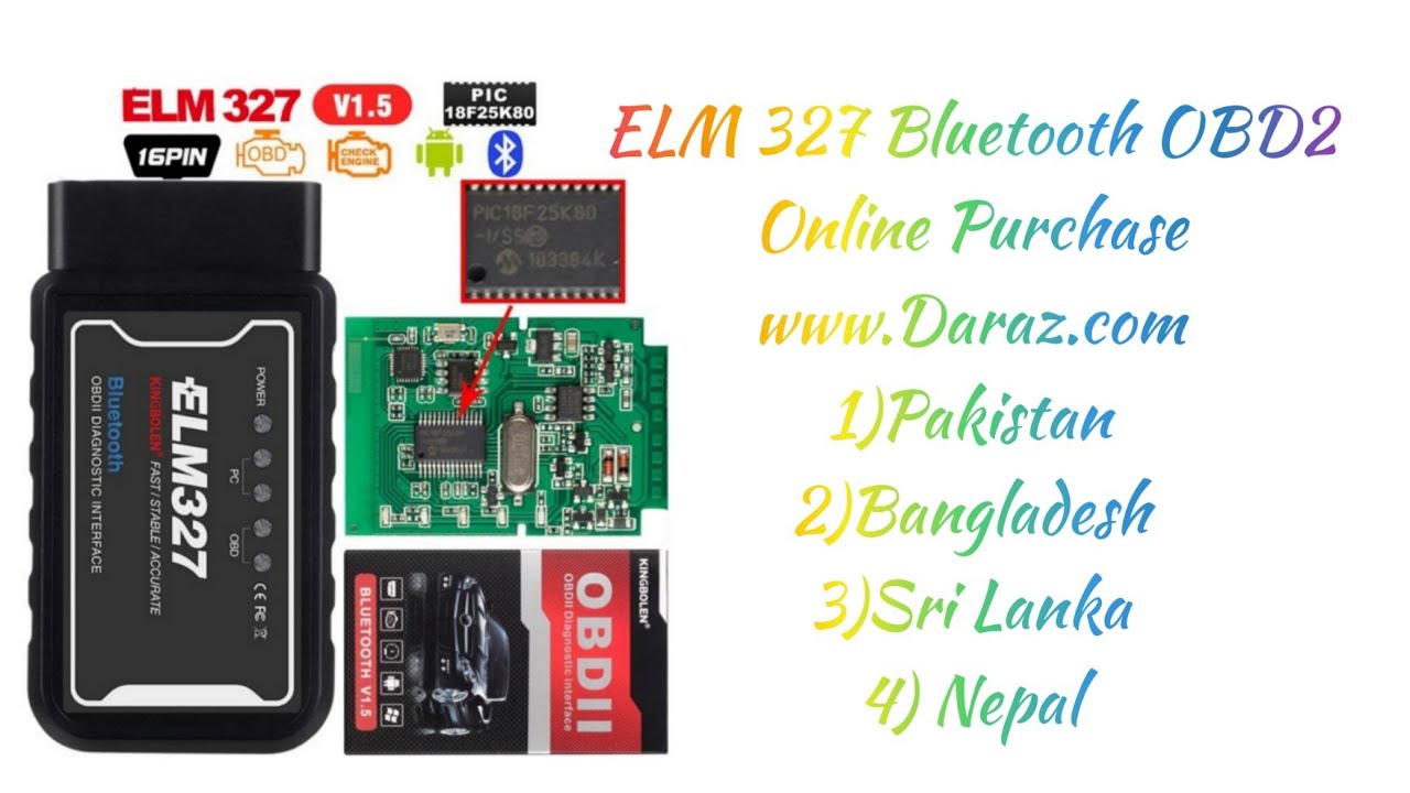 Purchase Online ELM 327 Bluetooth OBD2 SMART Device www.Daraz.com Mughal Auto Electrician ✔️