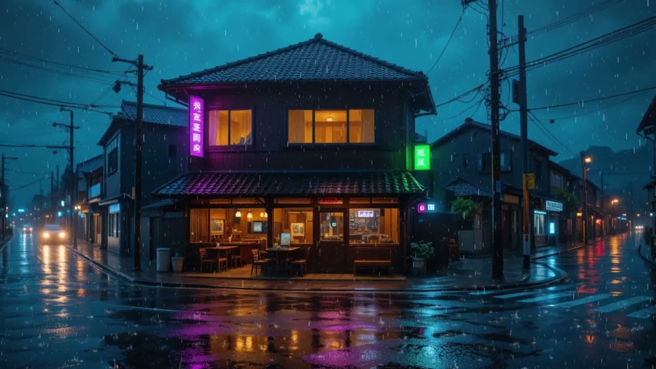 Rainy Midnight Seoul 🌙 Calm Lofi Beats to Ease the Mind