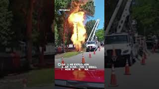 Gas line explosion sparks massive fireball in North Carolina