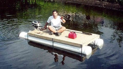 DIY PVC pipe pontoon boat - HomeMade boat - in 1 day