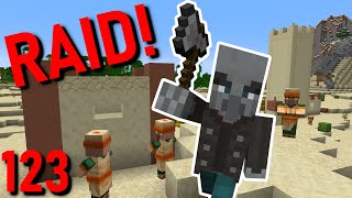Minecraft 1.17: I triggered a 7 wave RAID on a village in Hard mode! [123] - Let's Play
