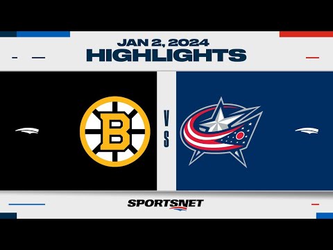 NHL Highlights | Bruins vs. Blue Jackets - January 2, 2024