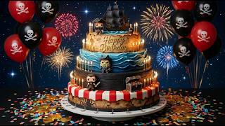 THE MOST EPIC PIRATE BIRTHDAY CAKE! 🏴‍☠️💎 - Happy Birthday Pirates cake #pirateofthecaribbean 