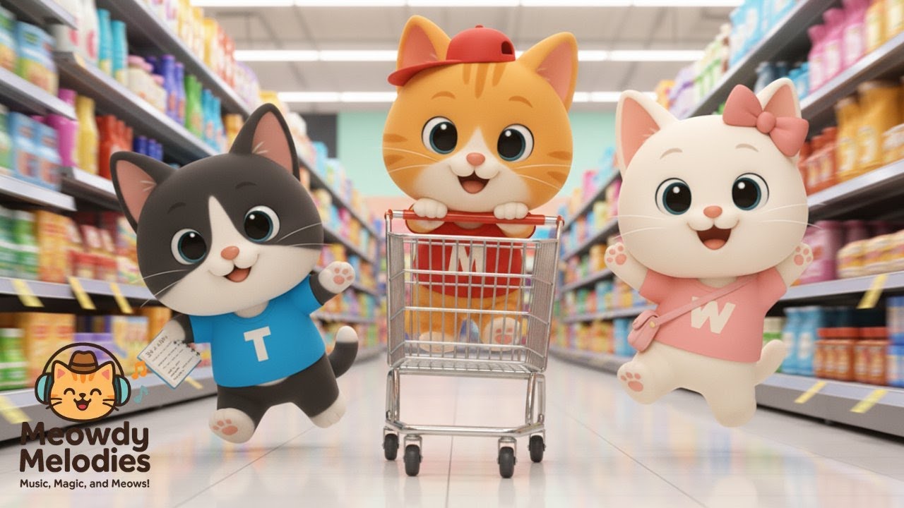 Old MacDonald Had a Supermarket 🛒  Meowdy’s Shopping Song 