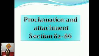 Proclaimed offender, section 82-86 chapter 6 Cr.PC full description