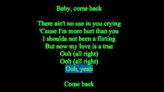 Baby Come Back Lyrics chords