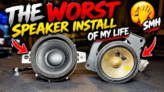 The Worst Speaker Install of All Time! (Center Dash) Audio Frog vs. Kicker