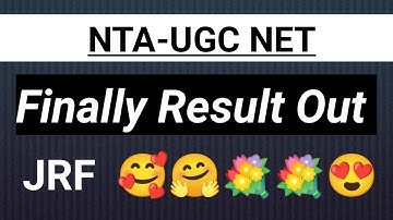 Finally Result Out || NTA-UGC NET, 2021
