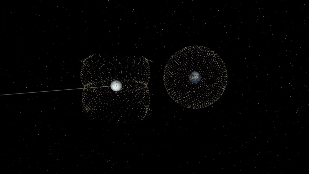 Europa with cylindrical ring and Earth sphere ring collision