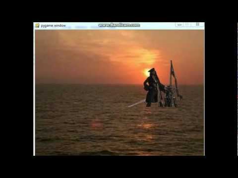A pygame animation of Jack Sparrow