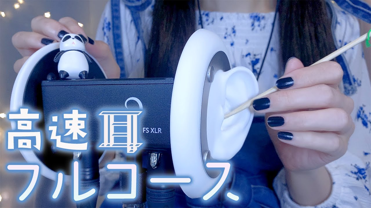 ASMR Fast Ear Triggers (Ear Cleaning, Tapping, Massage, Scratching, Rubbing) No Talking / 高速耳フルコース