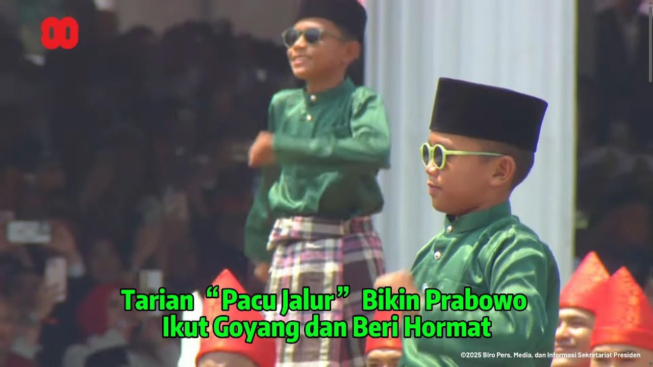 Tarian “Pacu Jalur” Bikin Prabowo Ikut Goyang dan Beri Hormat