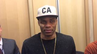 Russell Westbrook on his big night and guarding Smart