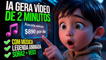 Apenas 1 Prompt: IA Faz Vídeo Completo de 2 Minutos com Música - Sora2 + VEO3