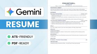 How to Make a Resume with Gemini | ATS Friendly | Free Download
