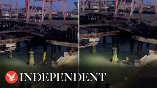 Divers Rescue Man From Under Collapsed San Francisco Pier