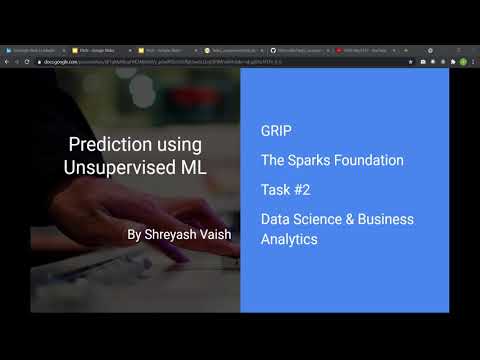 Task#2 || Unsupervised ML || GRIP || The Sparks Foundation