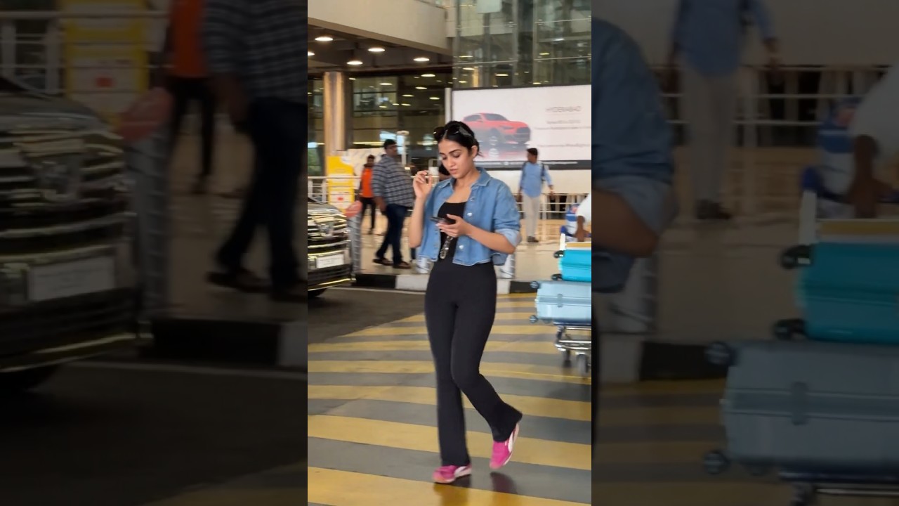 Actress #SakshiMhadolkar stunning visuals😍 @ Hyd AirPort #shorts #trending #ytshorts #trendingshorts