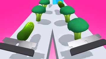 Slicer Runner Game - Very satisfying and relaxing ASMR slicing video