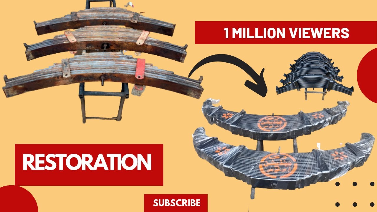 How to repair leaf spring | leaf spring manufacturing | kamani - YouTube