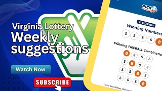 Virginia Lottery Weekly Suggestions April Week Two 2025 Cash Pop Pick 5/4/3