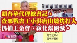 胡春华代理总书记，查栗战书王小洪唐山烧烤打人案。抓捕黑龙​江省​已​退休​的​农业​厅​原​厅长​王金会​，绥化帮团灭。韩正秘书杜家毫被中纪委调查