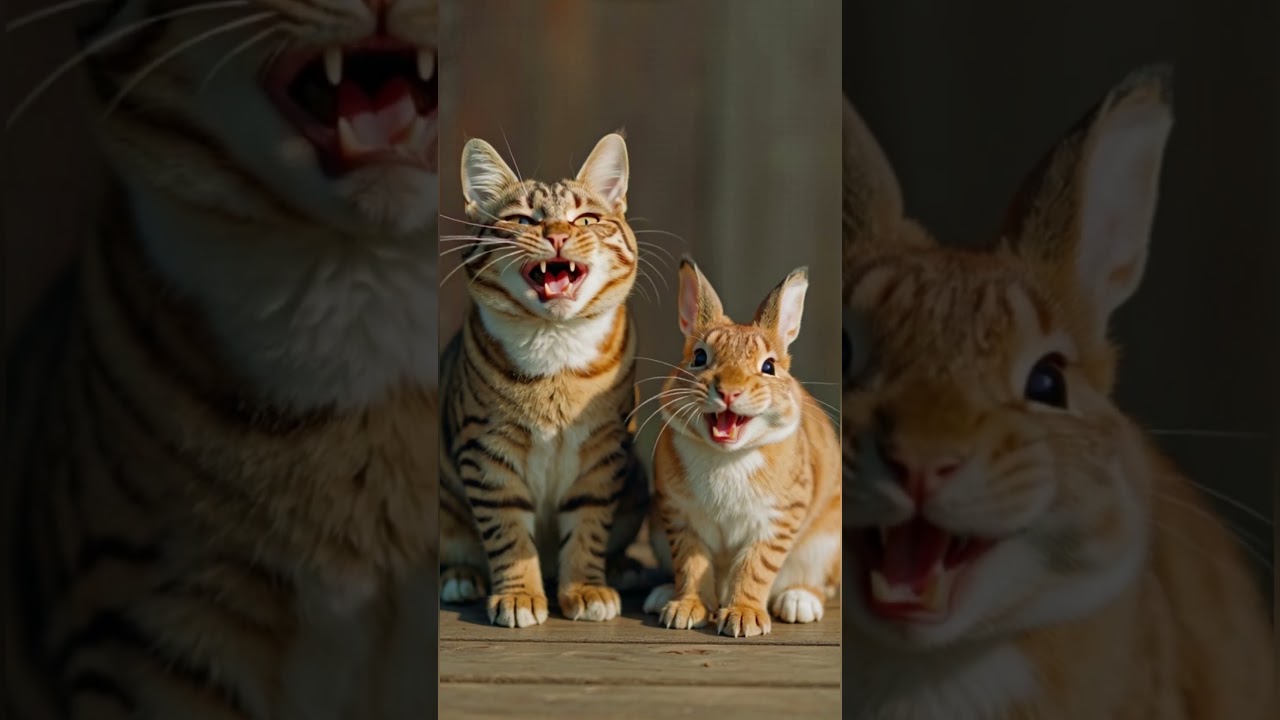 "Cat Rescues Rabbit From Hunter's Trap 🐱💔 True Friendship Story"