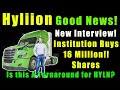 HYLIION Good News! | THOMAS HEALY FINALLY SPEAKS!! | Interview & future prediction for HYLN