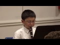 Aaron plays clarinet  sonatina by philip gordon 1st movement 00051