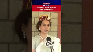 Watch: BJP Mandi Candidate Kangana Ranaut Hits Out At Congress; Ahead Of Filing Nominations #shorts