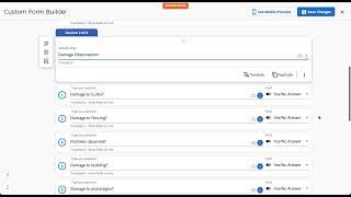 Editing an Inspection Form Template