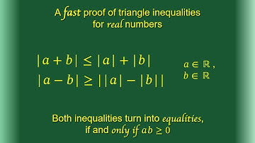 Fast proof of triangle inequalities for real numbers