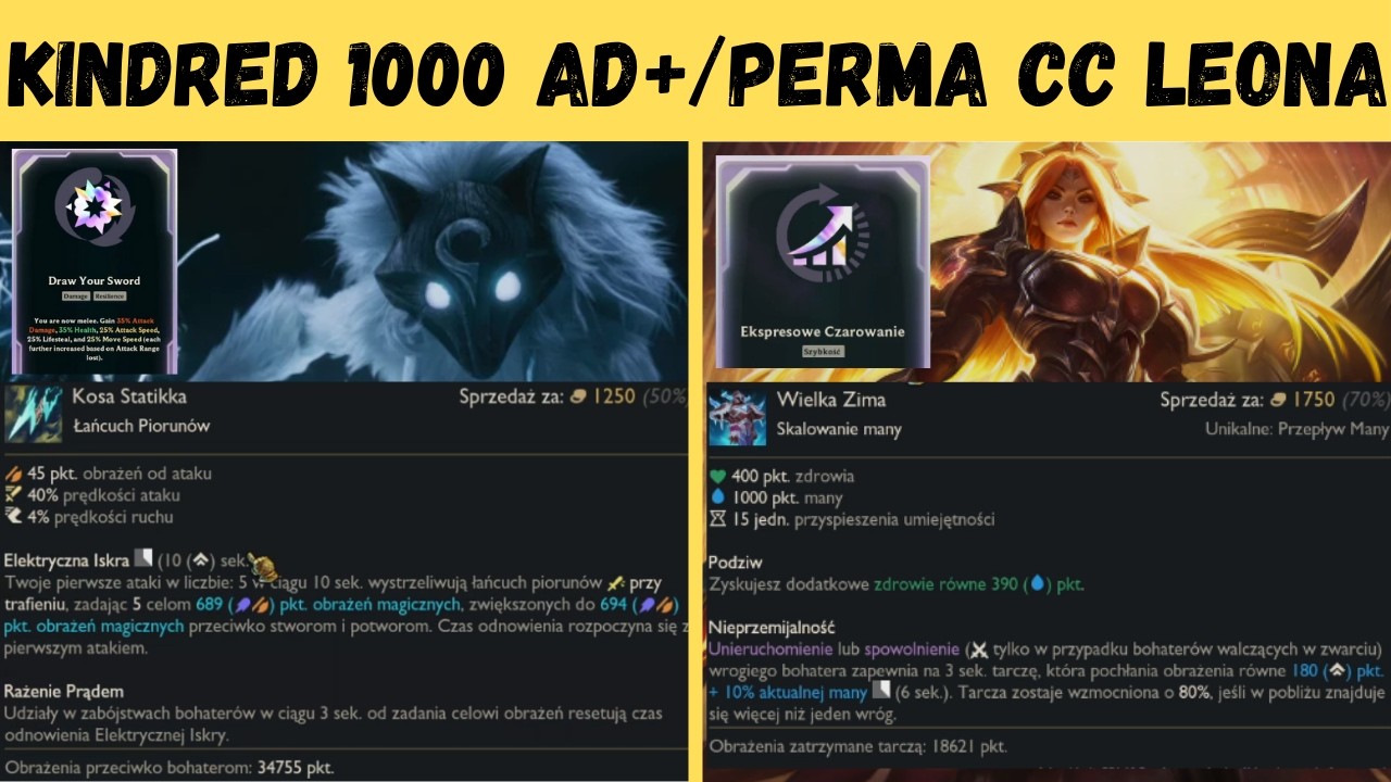 Kindred 1000 AD+/Leona perma CC | Arena LoL Gameplay