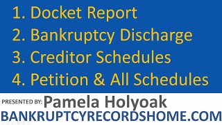 Where To Get Bankruptcy records?