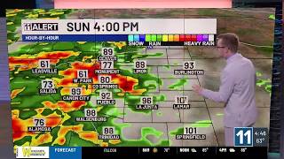 Warmer with late storms Tuesday