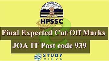 Final Expected Cut off Marks for Post JOA IT Post Code 939|कितनी जा सकती है final cut off JOA IT 939