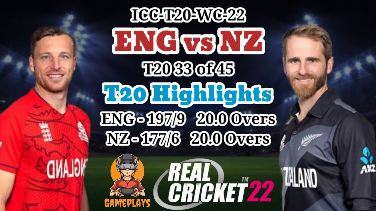 ENG vs NZ | England vs New Zealand T20 Highlights | RC22 Gameplay ...