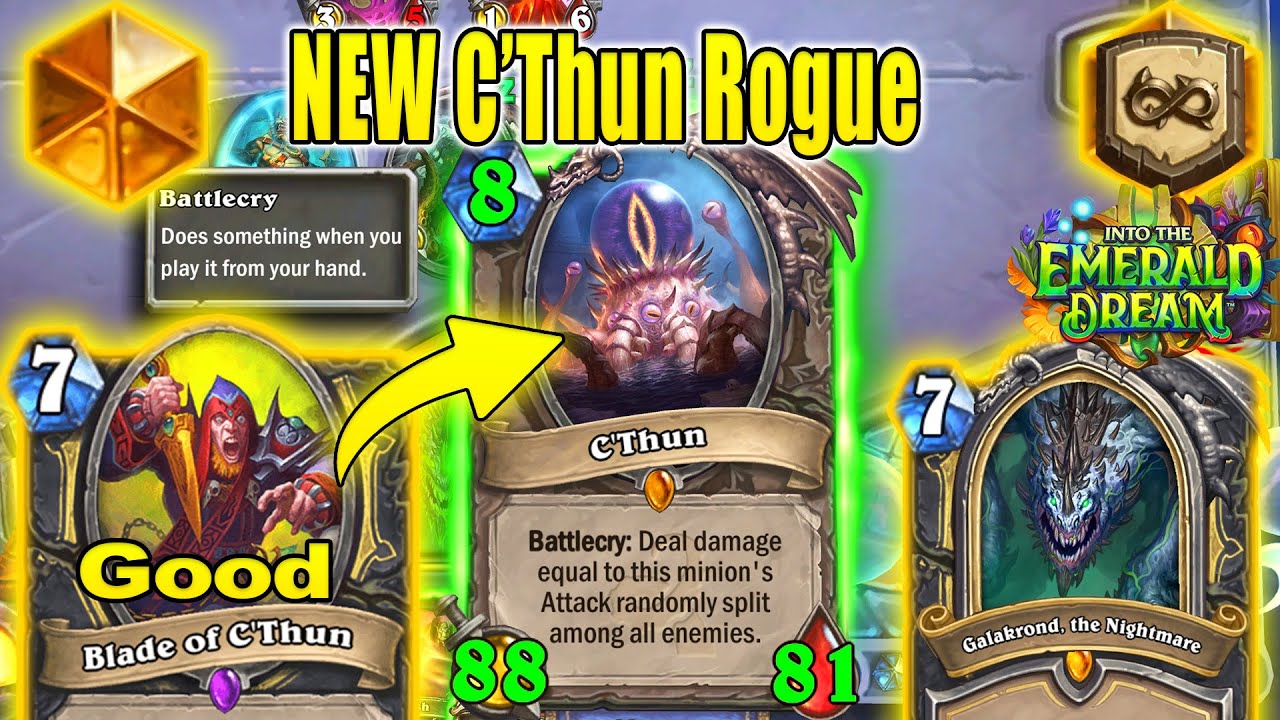 NEW C'Thun Rogue DECK Is Back in 2025 With Super Cool Cards Into the Emerald Dream | Hearthstone