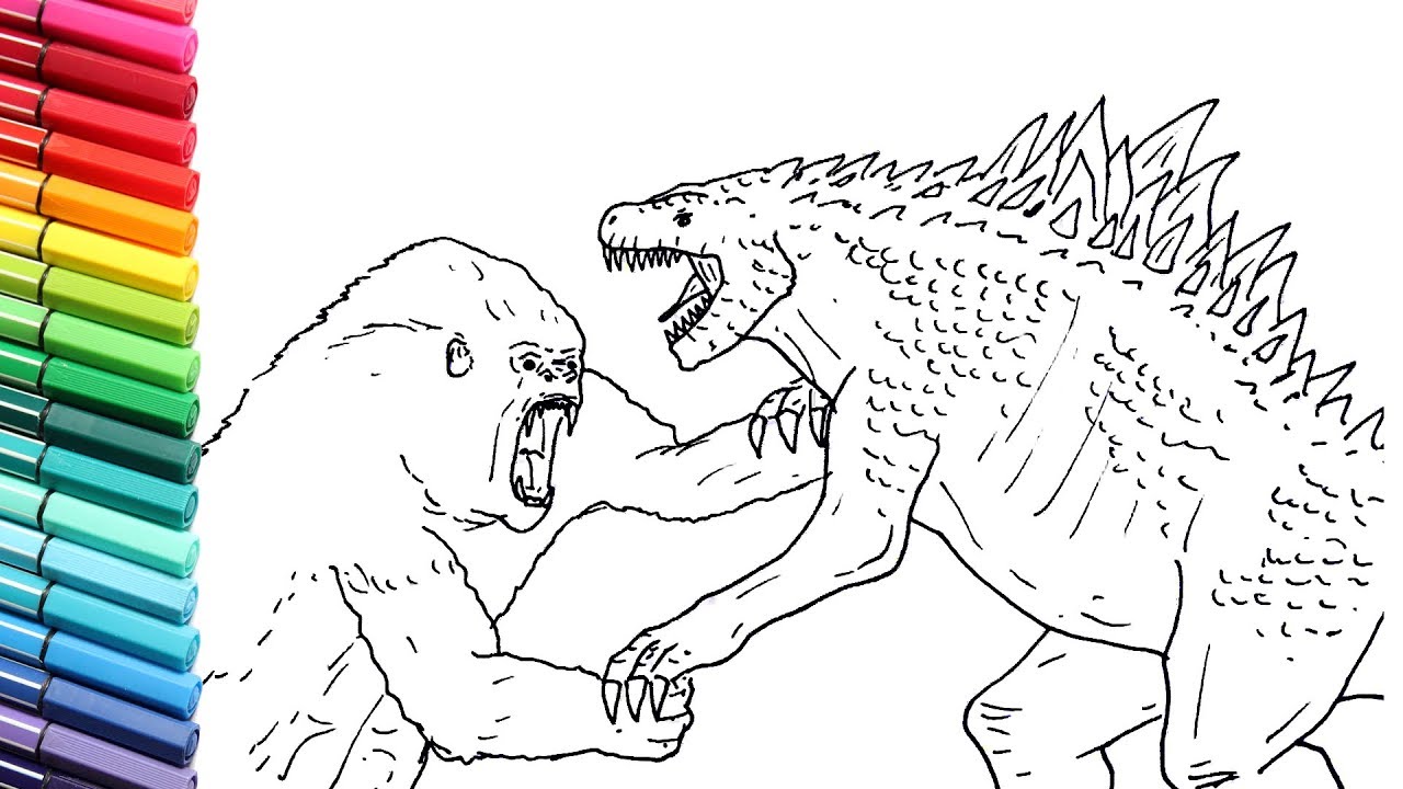 Godzilla Vs King Kong Coloring Pages